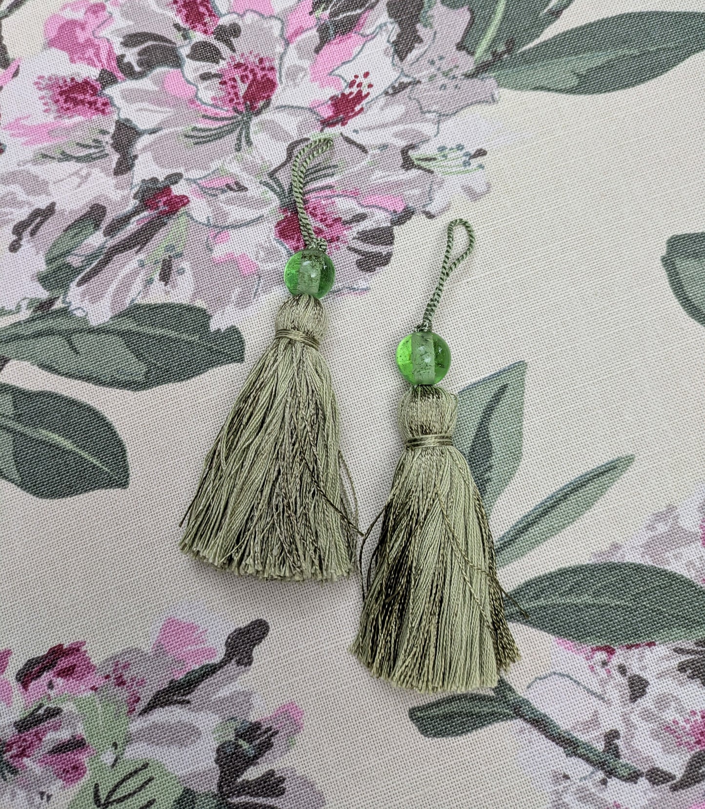 Mint Green beaded tassel / key tassel / cushion tassel