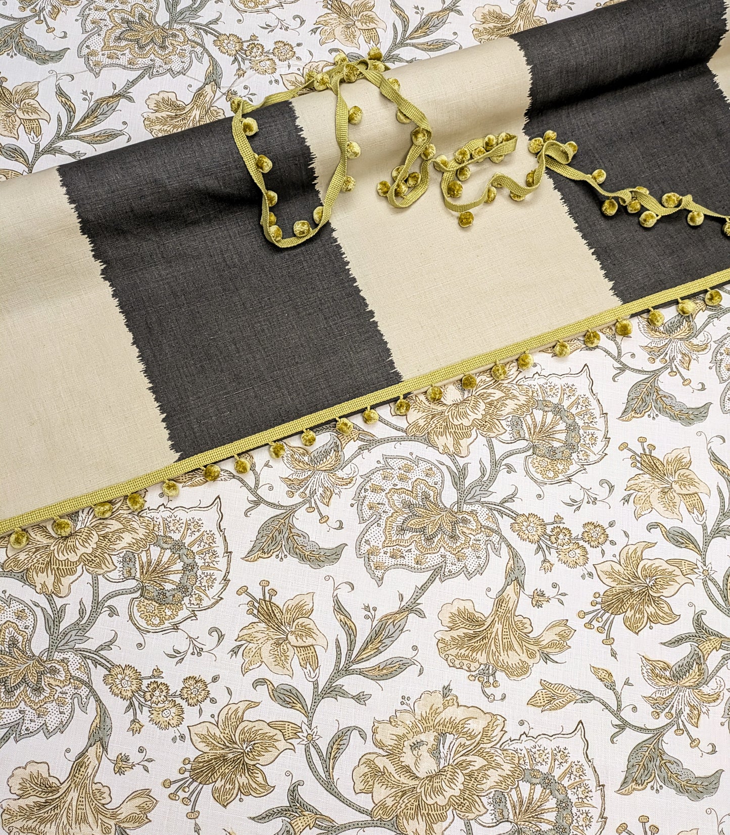 Zoffany Brown & Cream Stripe 'Linden' by Celia Birtwell - REDUCED