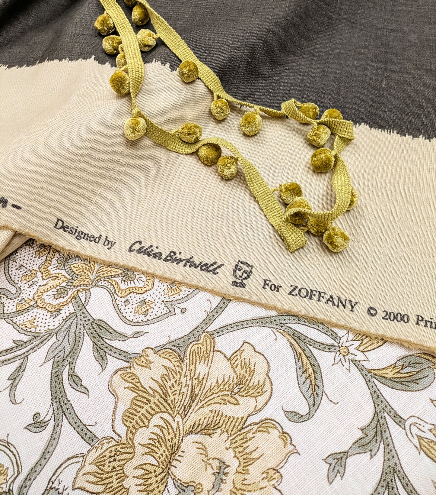 Zoffany Brown & Cream Stripe 'Linden' by Celia Birtwell - REDUCED