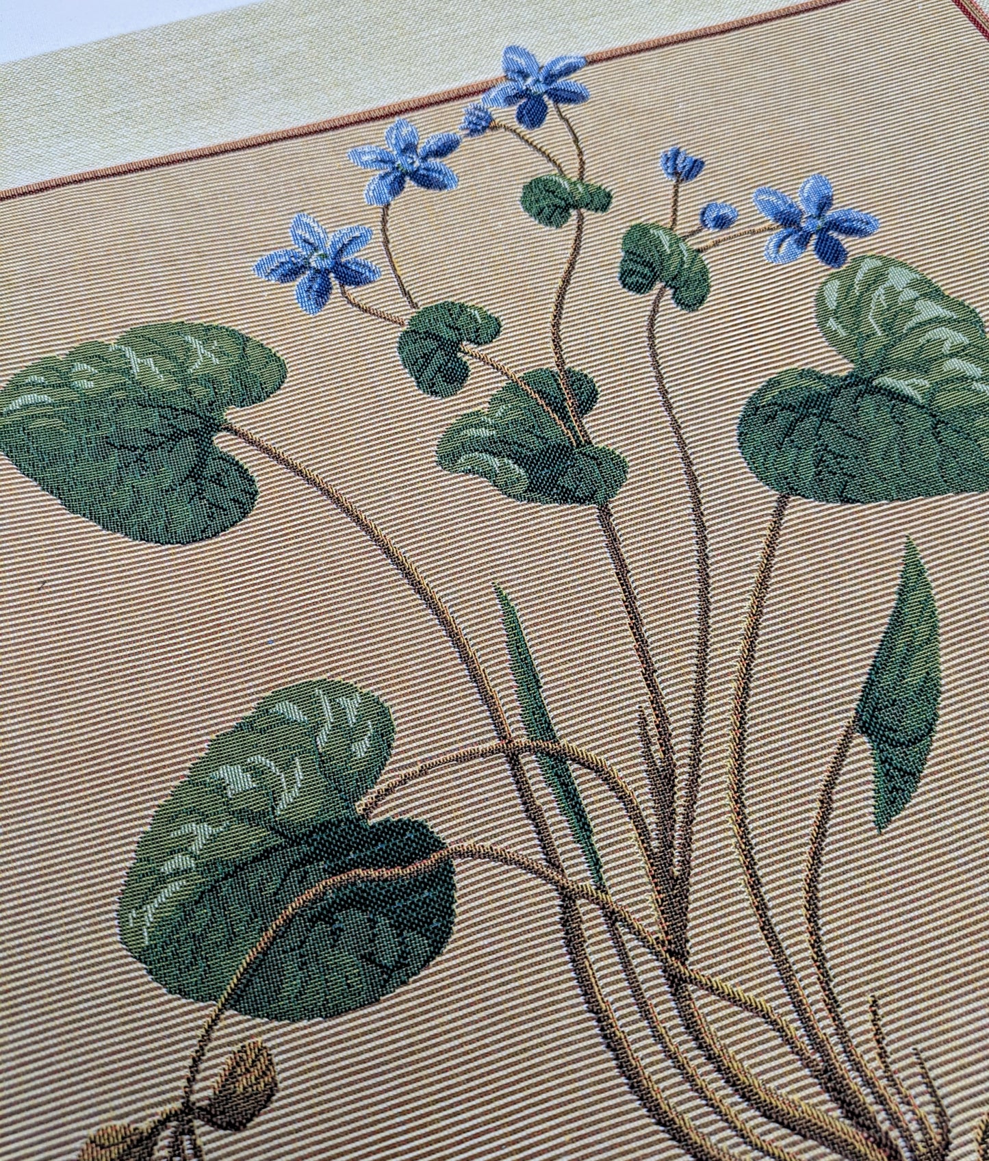 Botanical / Floral Tapestry-Style Cushion Cover