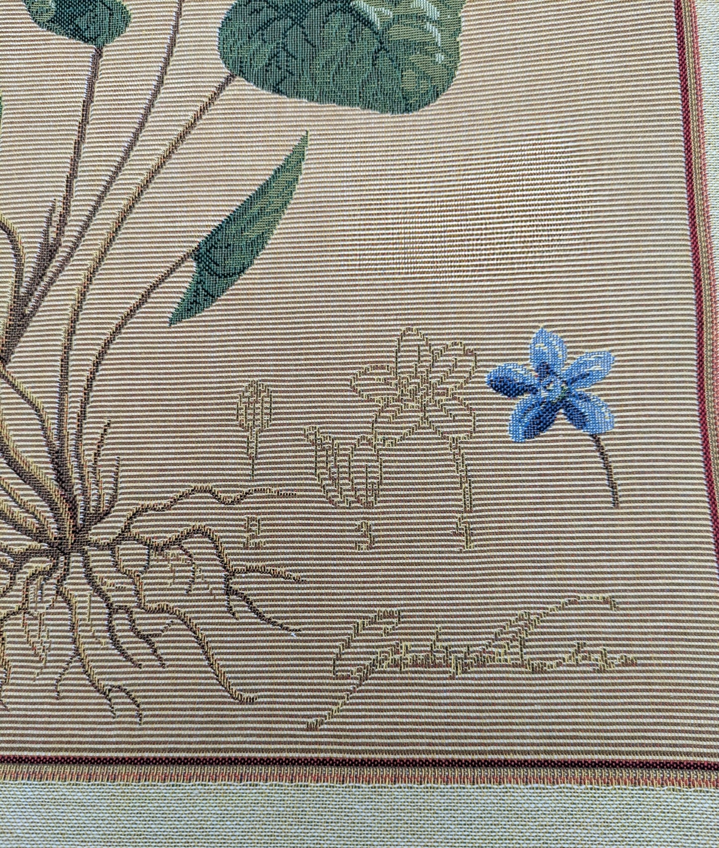 Botanical / Floral Tapestry-Style Cushion Cover