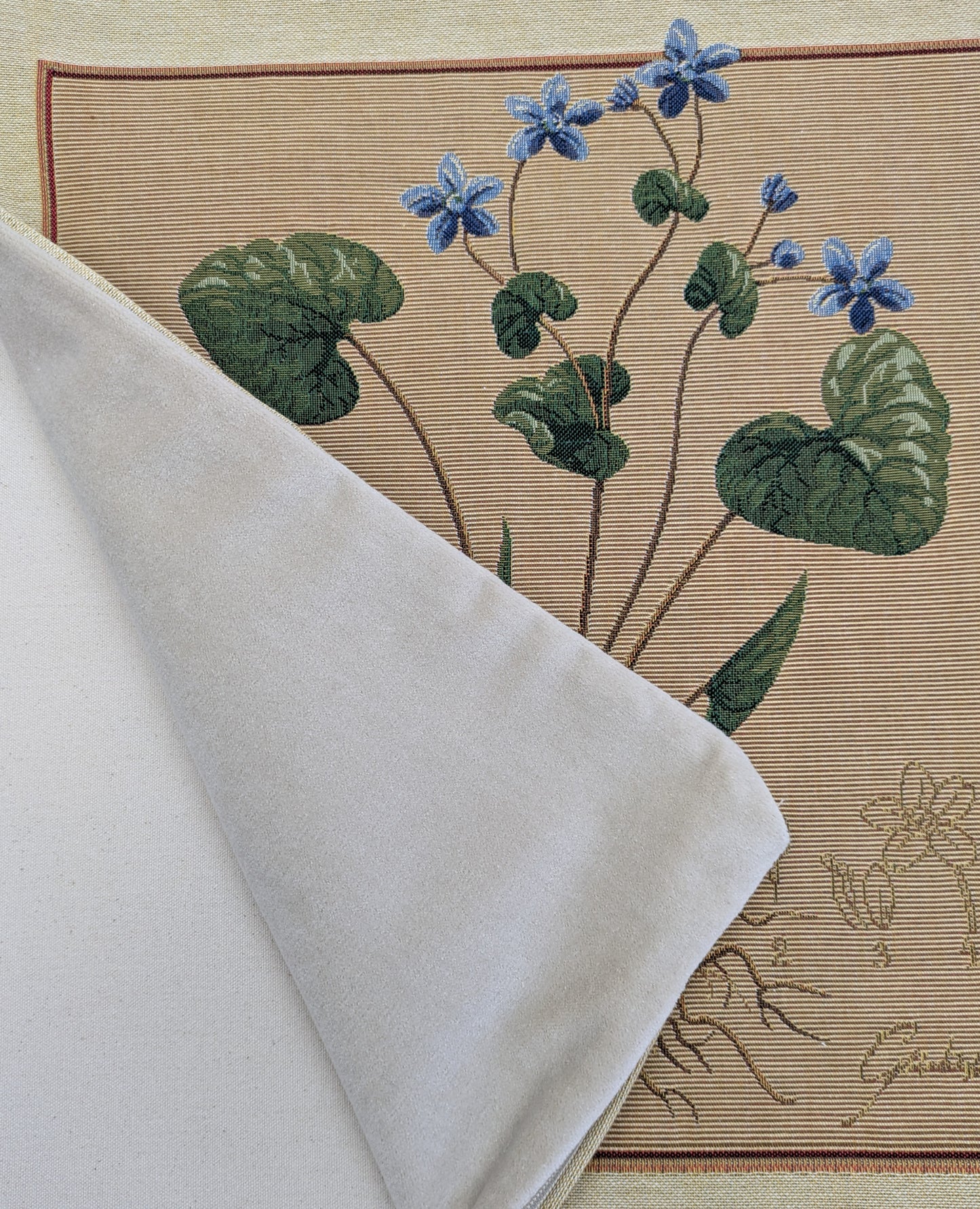 Botanical / Floral Tapestry-Style Cushion Cover