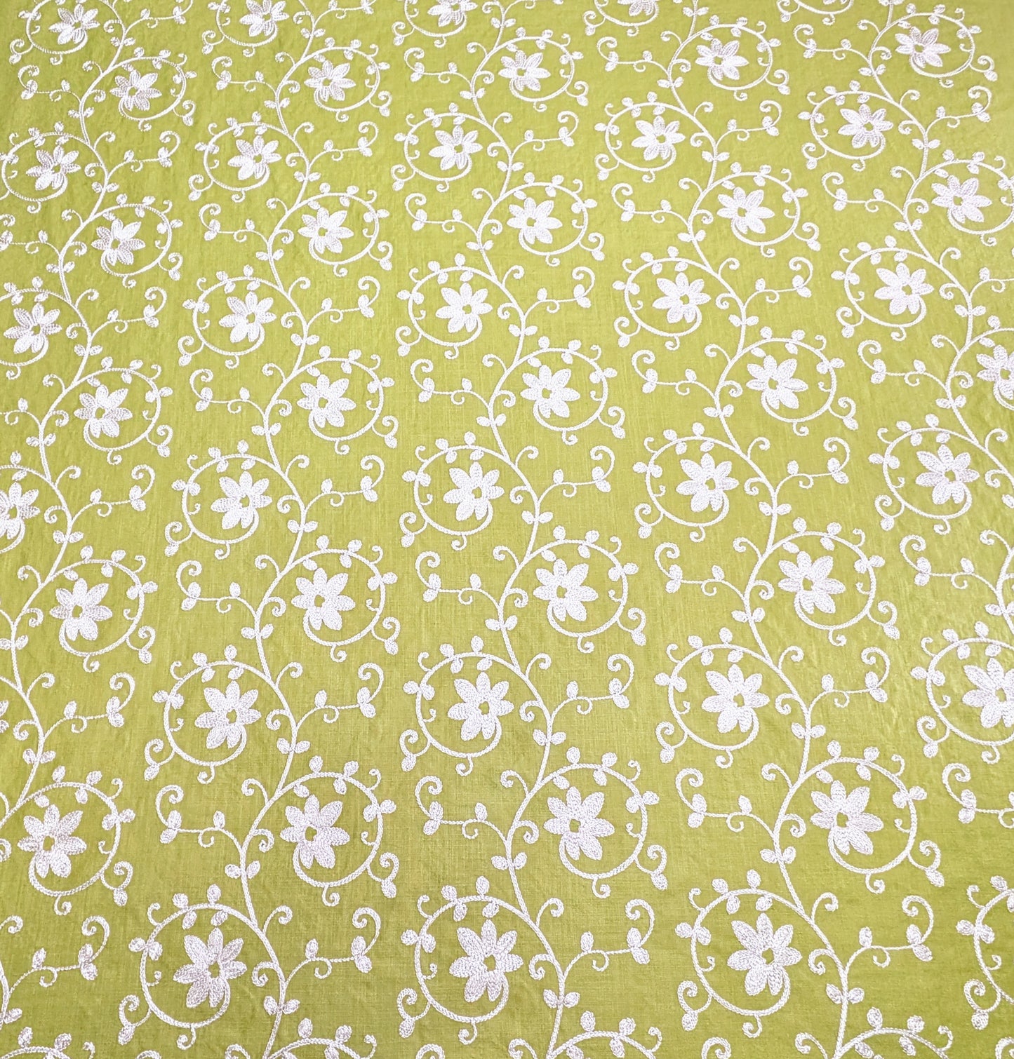 Embroidered Fabric by Clarke & Clarke - Discontinued Design - 1.4m Remnant