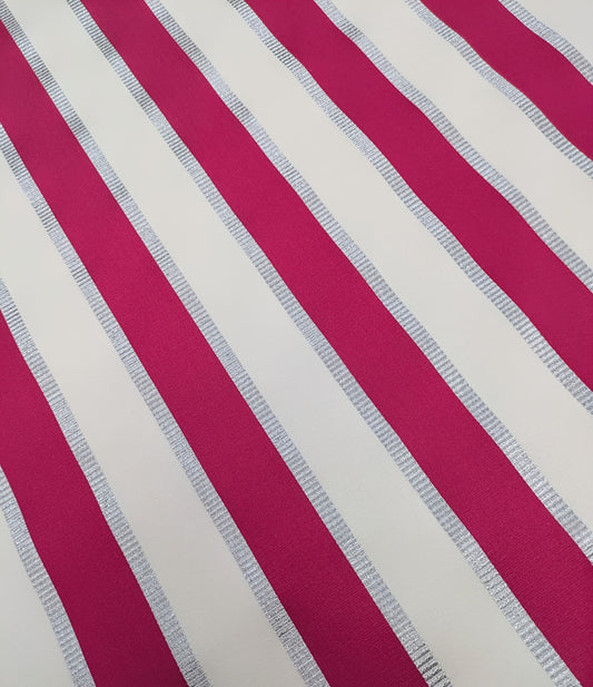 Fuchsia Pink Stripe by Clarke & Clarke - Discontinued Fabric