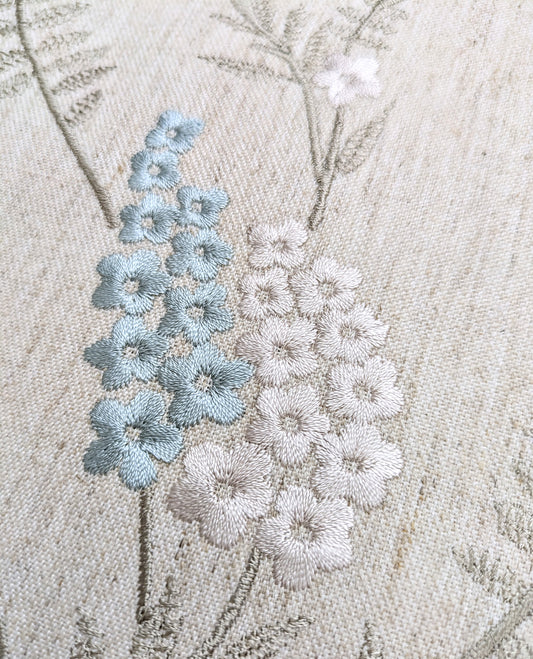 Arabella Duck Egg by Belfield Home - Embroidered Fabric 1.1 m Remnant - REDUCED