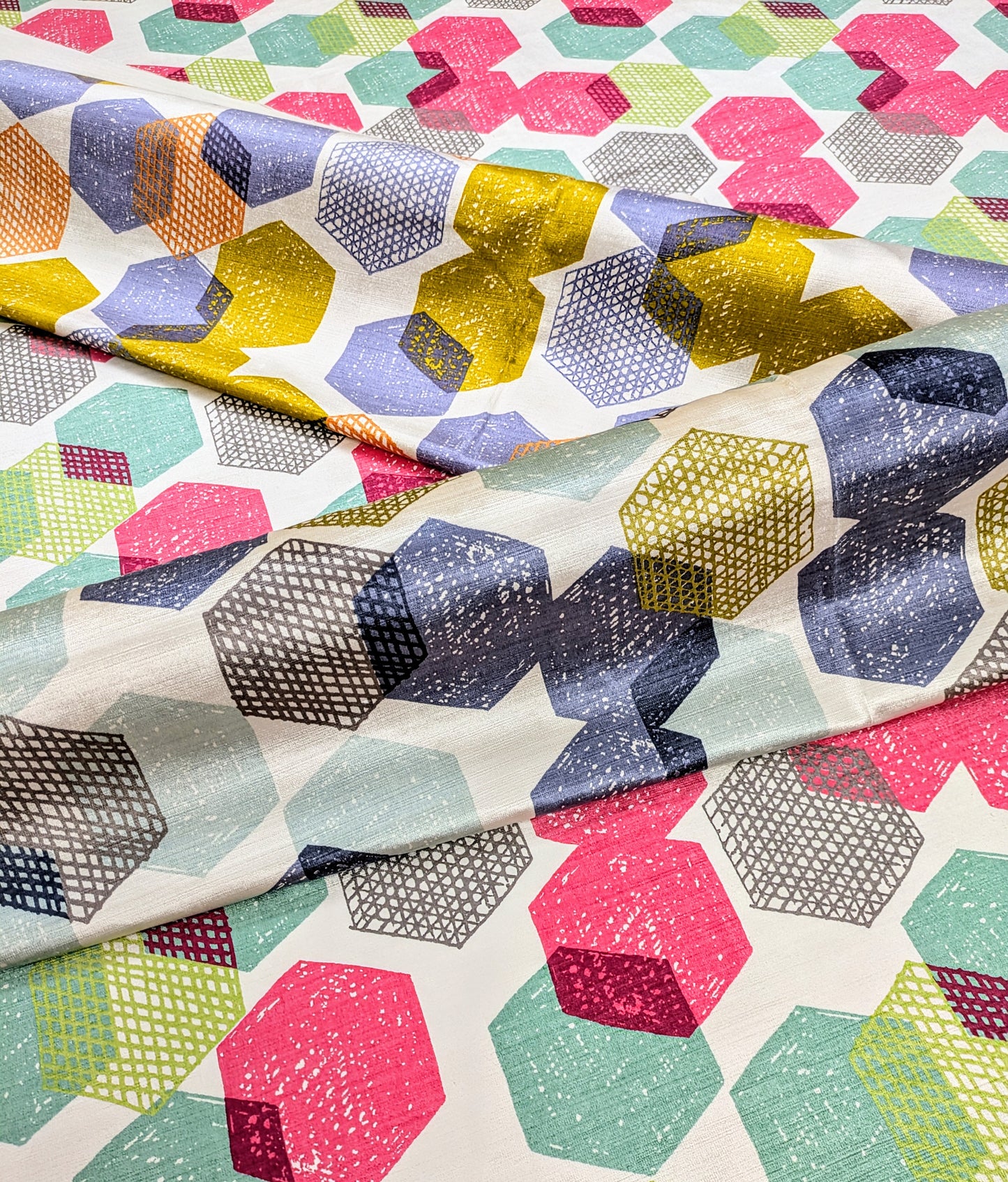Honeycomb Velvet 'Strawberry' by Villa Nova - Discontinued Fabric - REDUCED