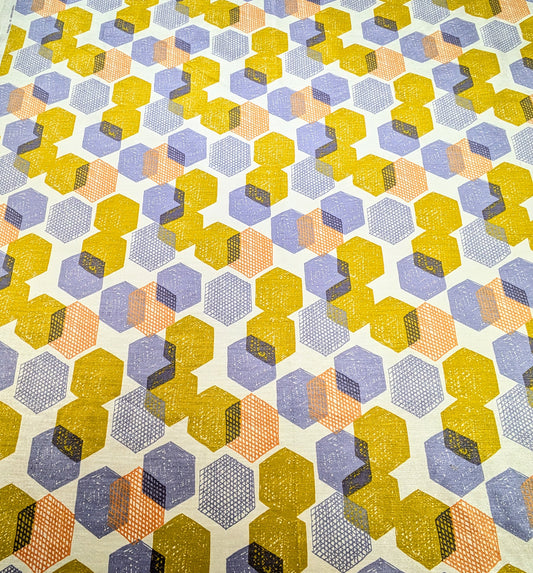 Honeycomb Velvet 'Acacia' by Villa Nova - Discontinued Fabric - REDUCED