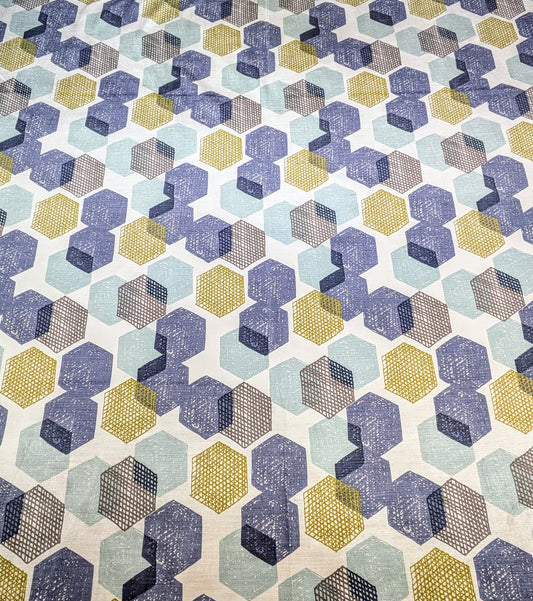 Honeycomb Velvet 'Agapanthus' by Villa Nova - Discontinued Fabric - REDUCED