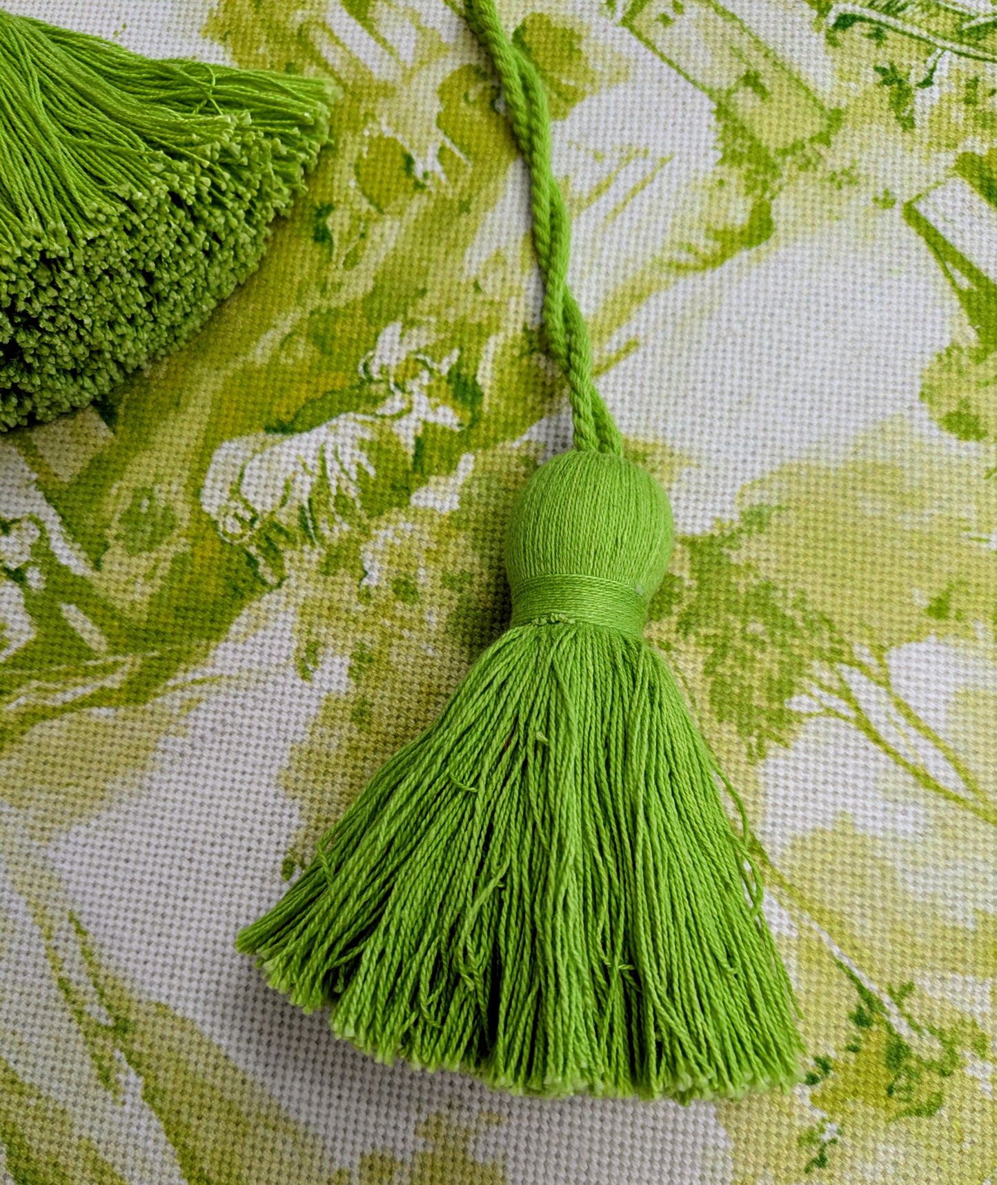Lime Green Thick Cotton Tassel - Key Tassel, Cushion Tassel