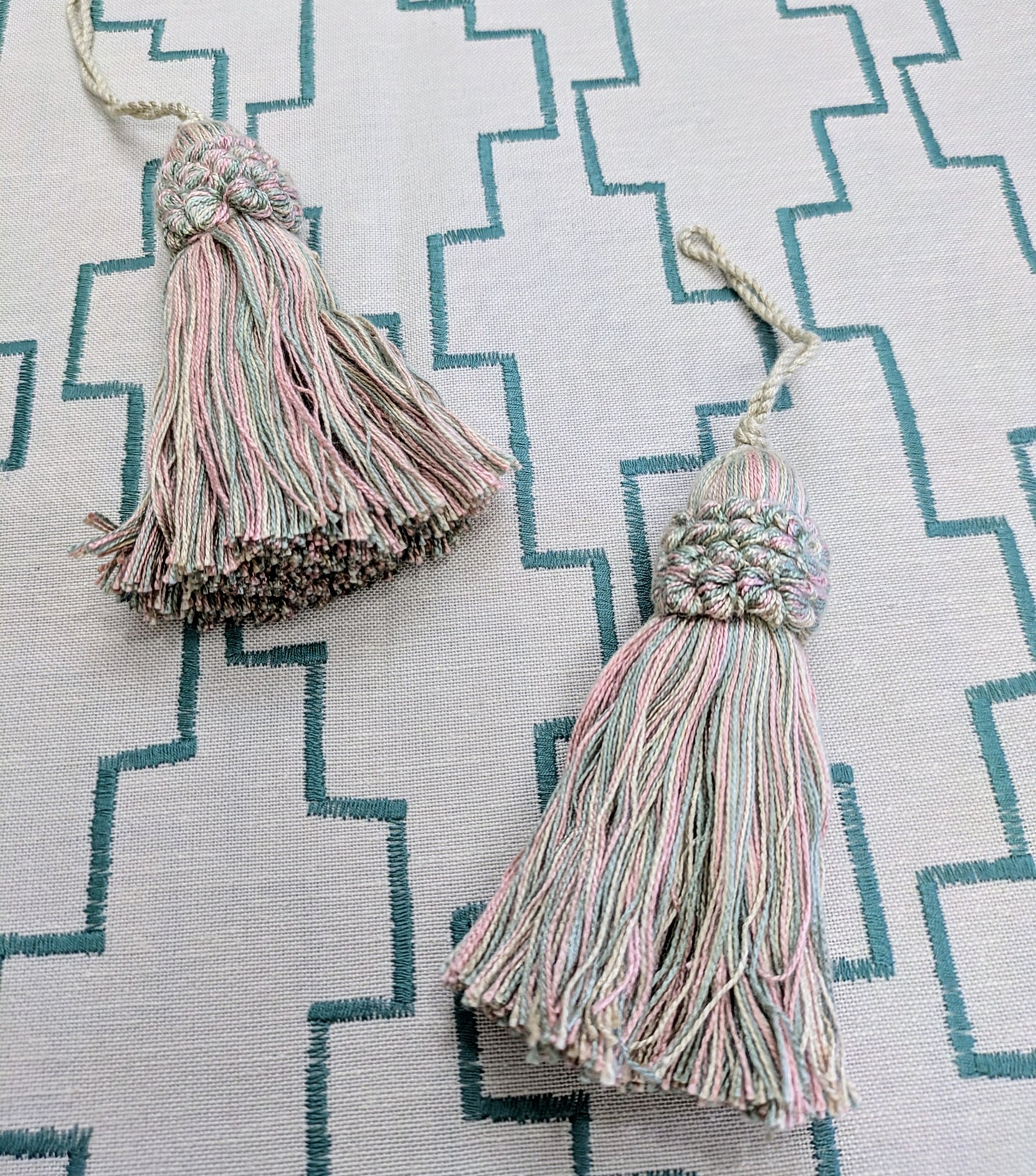 Green & Pink Tassels / Key Tassel / Cushion Tassel