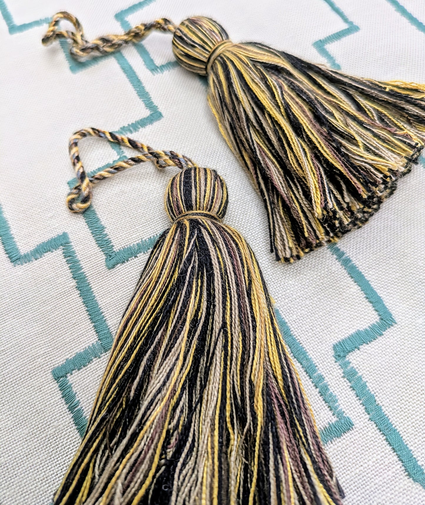 Black, Brown & Gold Tassels / Key Tassels / Cushion Tassels