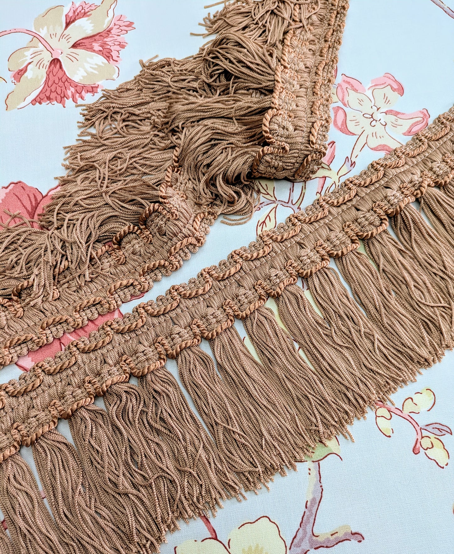 Salmon Pink, Ornate Fringe/ Trimming for Cushions & Upholstery