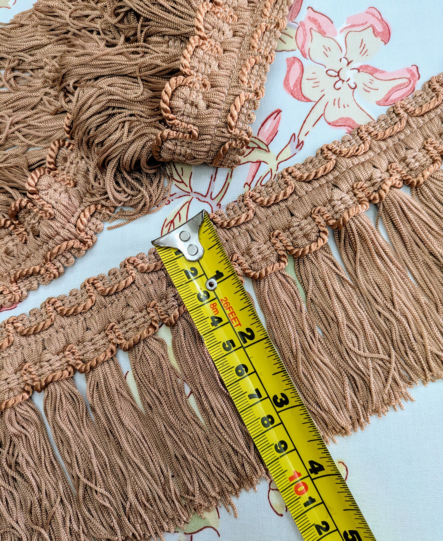 Salmon Pink, Ornate Fringe/ Trimming for Cushions & Upholstery