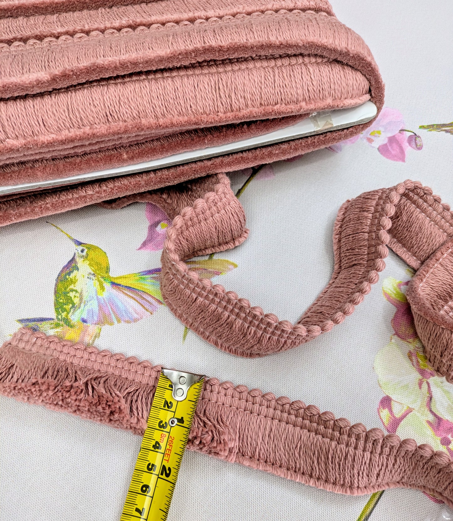 Pink Ruche Fringe for Cushions, Upholstery & Soft Furnishings
