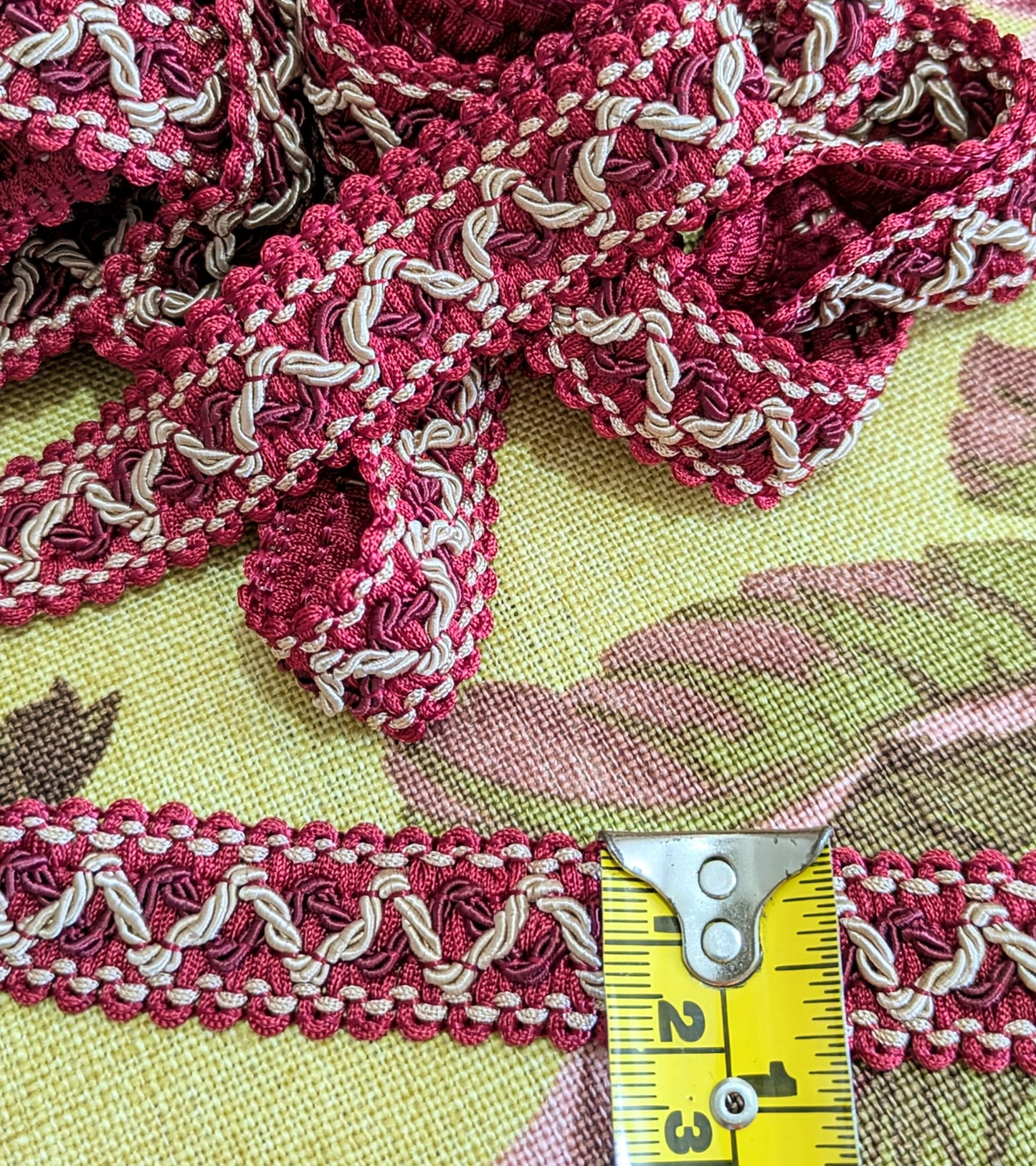 Cardinal Red & Cream, Lampshade trim / Soft Furnishing trim / Upholstery trim