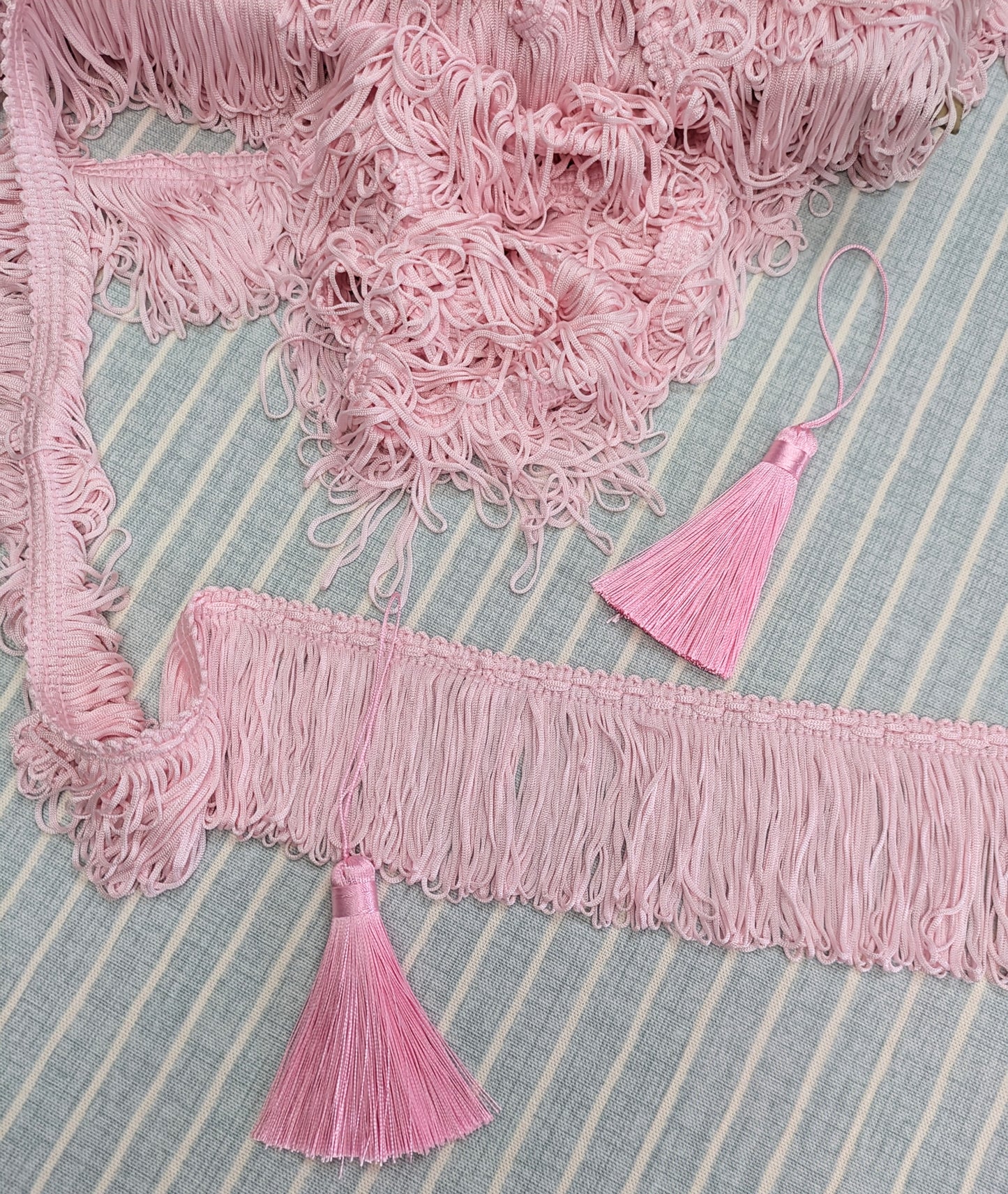 Baby Pink Lampshade trim / Soft Furnishing trim / Upholstery trim