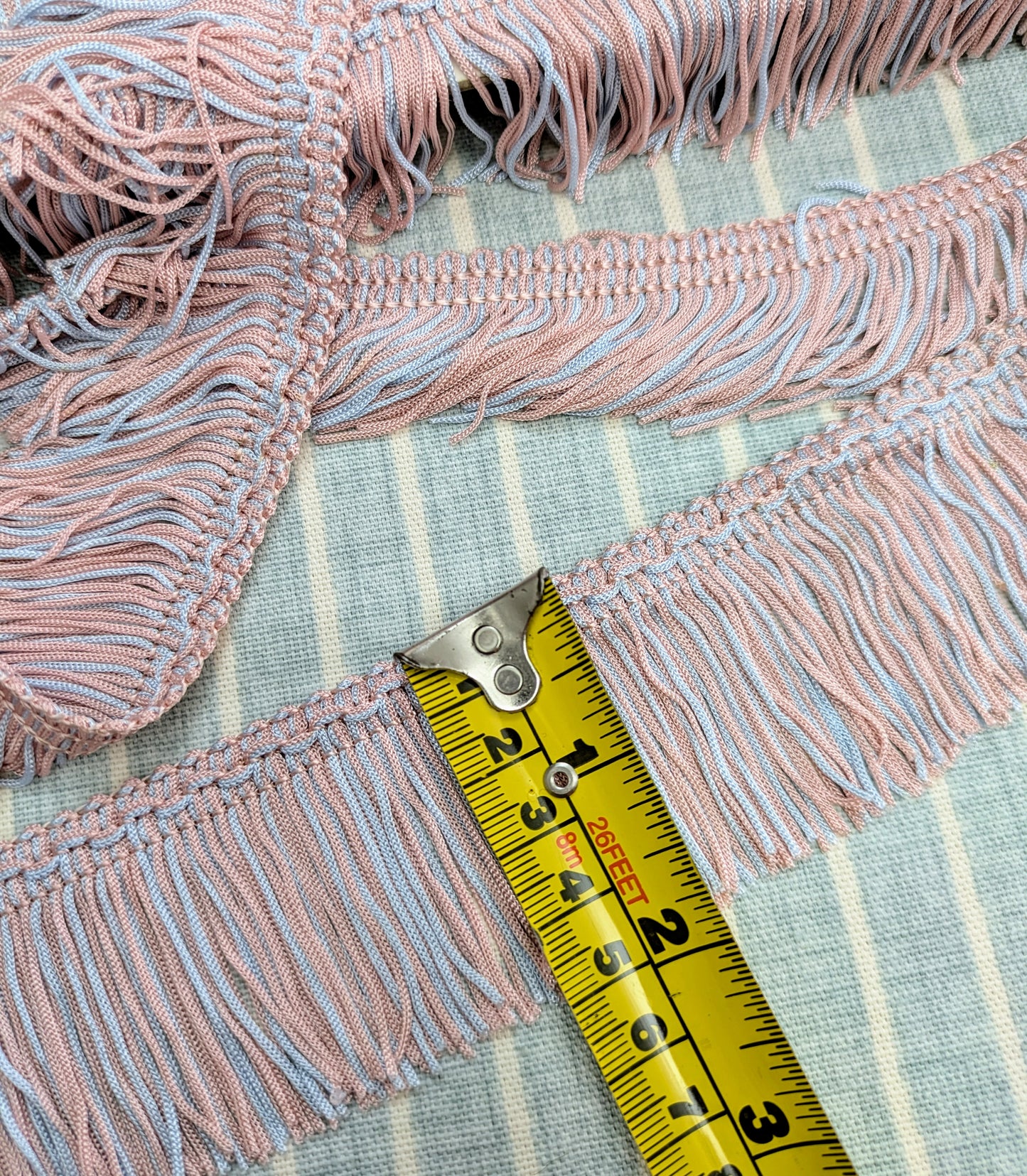 Pink & Duck Egg Lampshade trim / Soft Furnishing trim / Upholstery trim