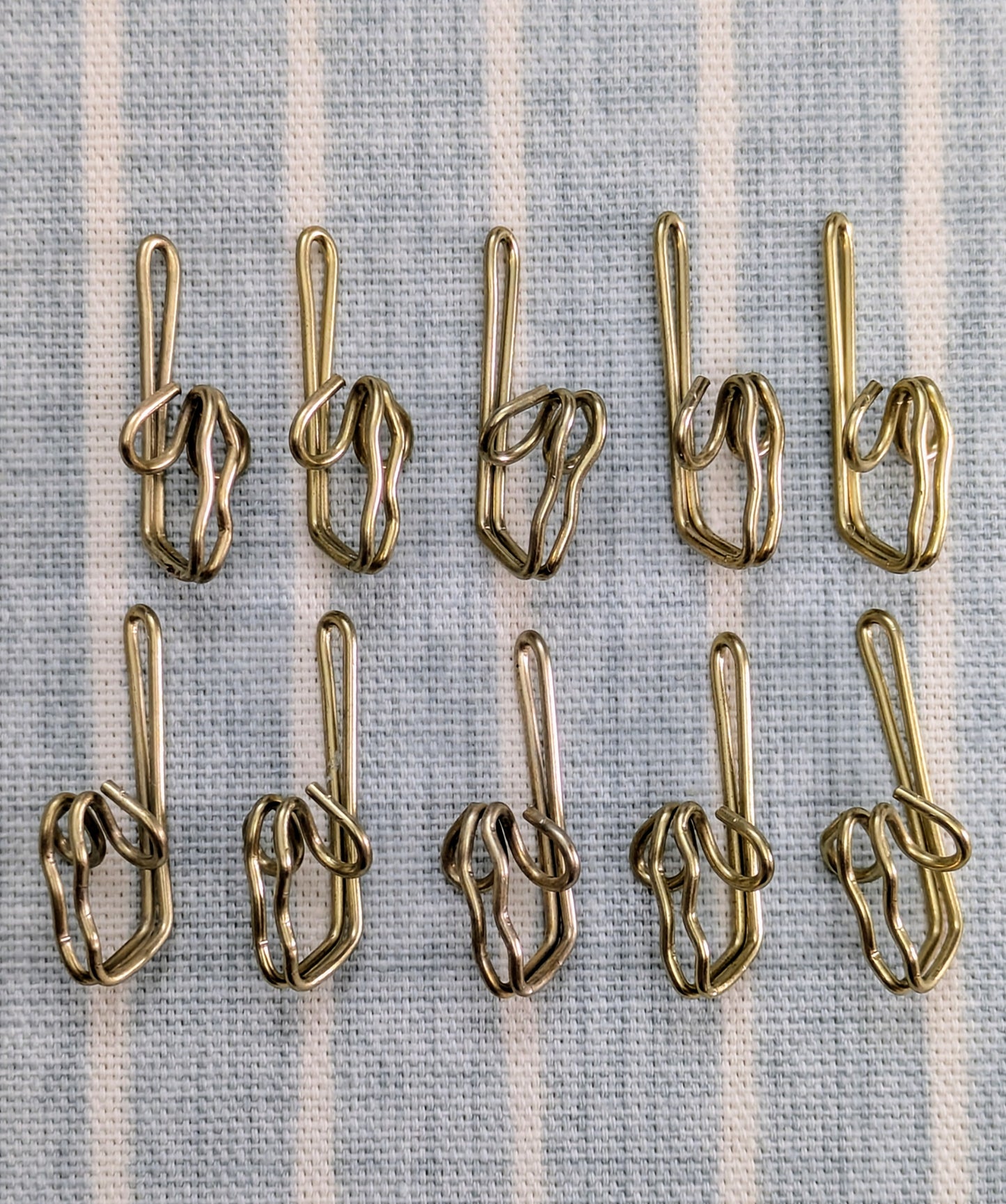 Gold Colour, Brass Plate, Curtain Hooks