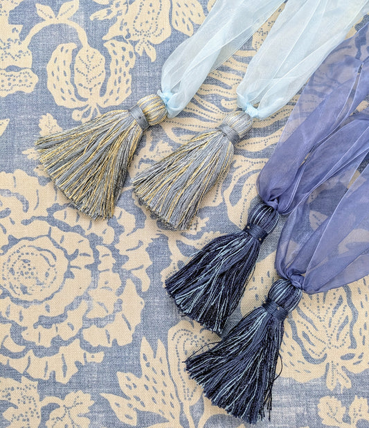 Blue Tassel Tiebacks