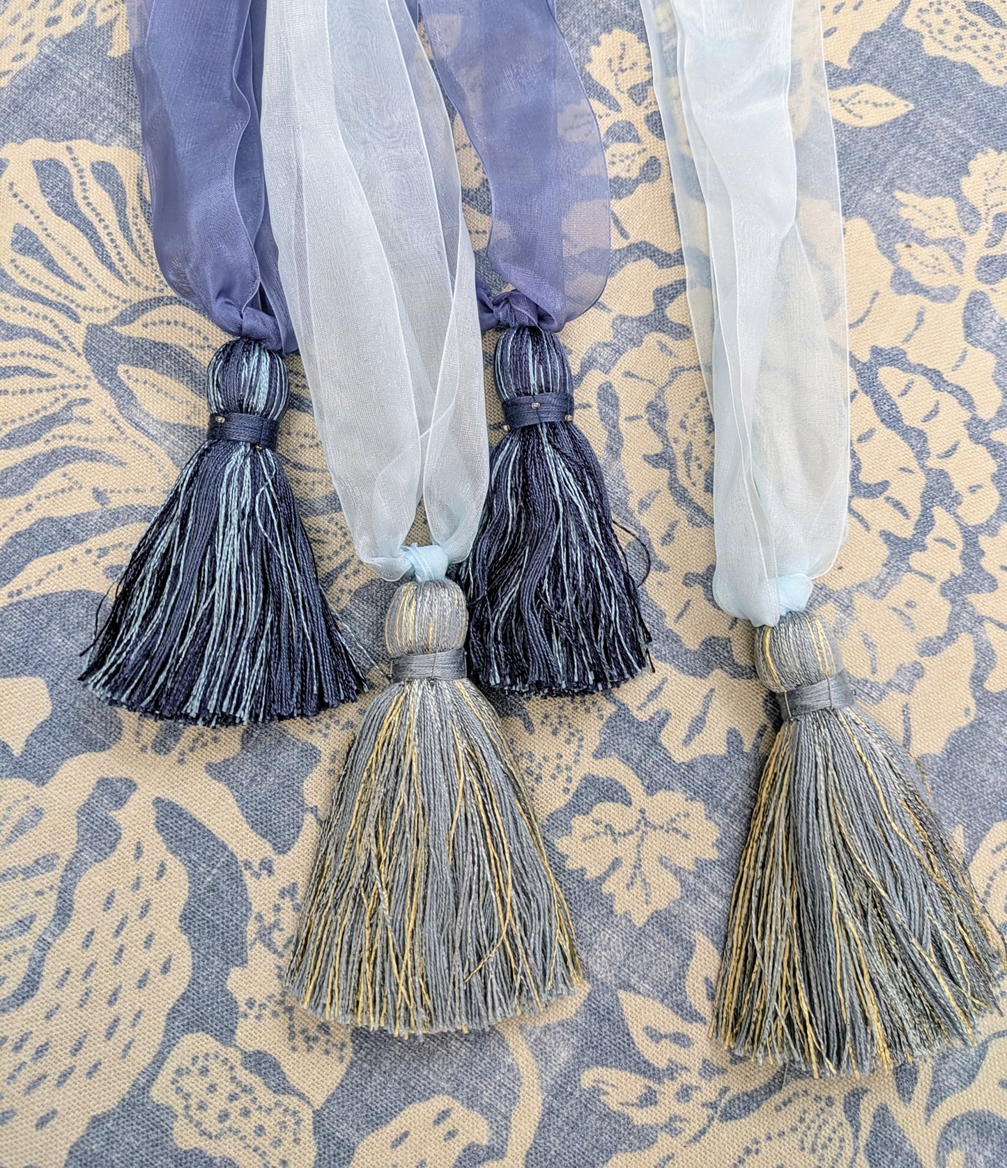 Blue Tassel Tiebacks