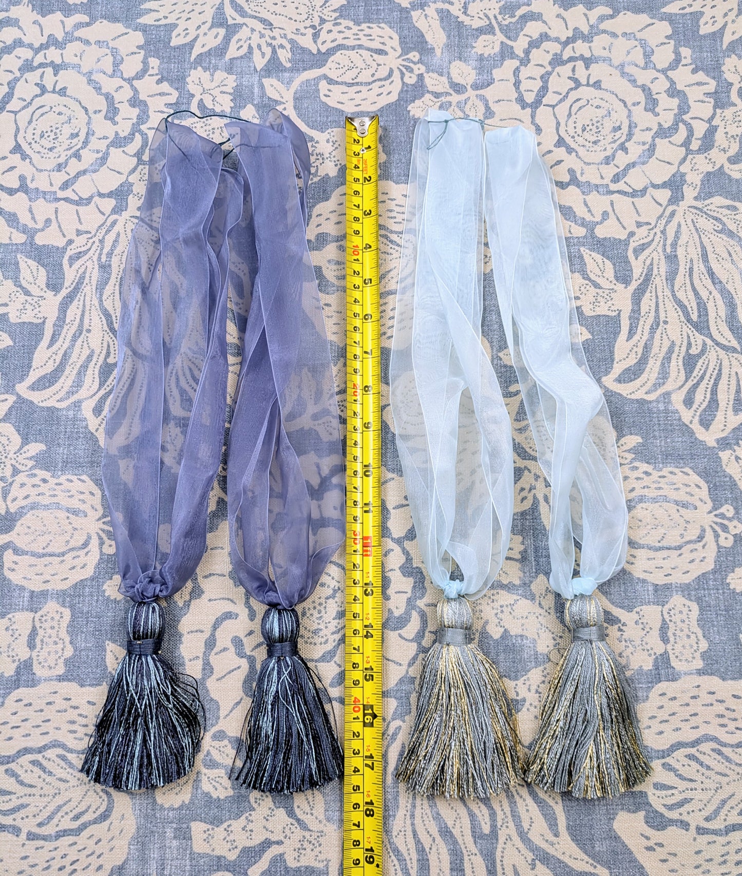 Blue Tassel Tiebacks