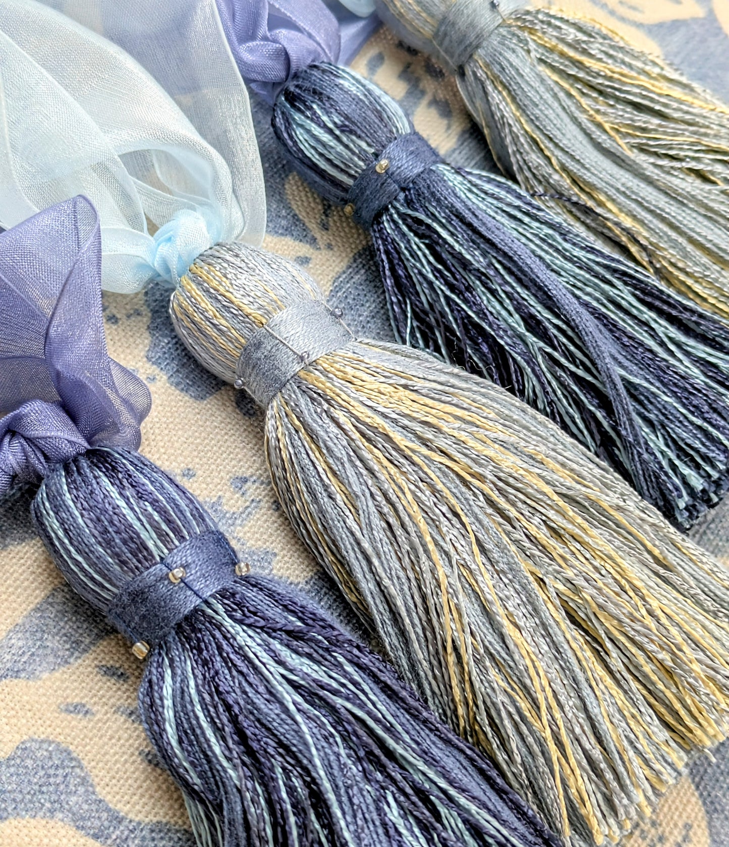 Blue Tassel Tiebacks