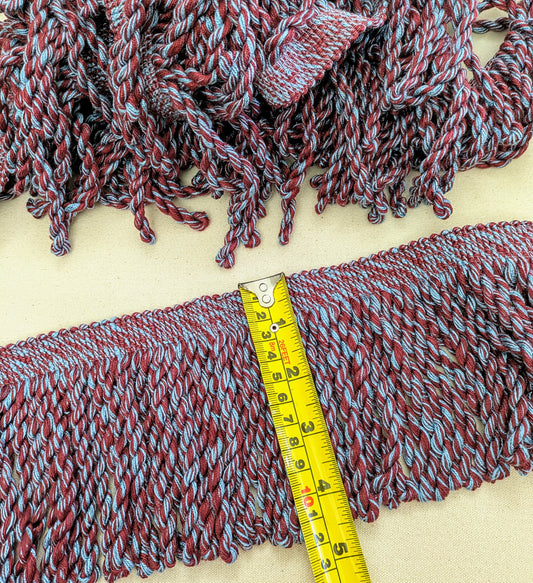 10m Bag of Claret & Blue Bullion fringe / Fringe Trim / Upholstery Trim / Soft Furnishing Trim