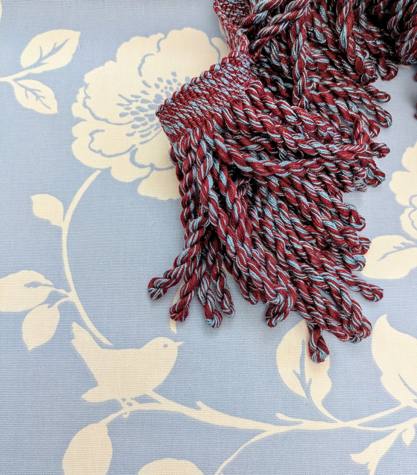 10m Bag of Claret & Blue Bullion fringe / Fringe Trim / Upholstery Trim / Soft Furnishing Trim