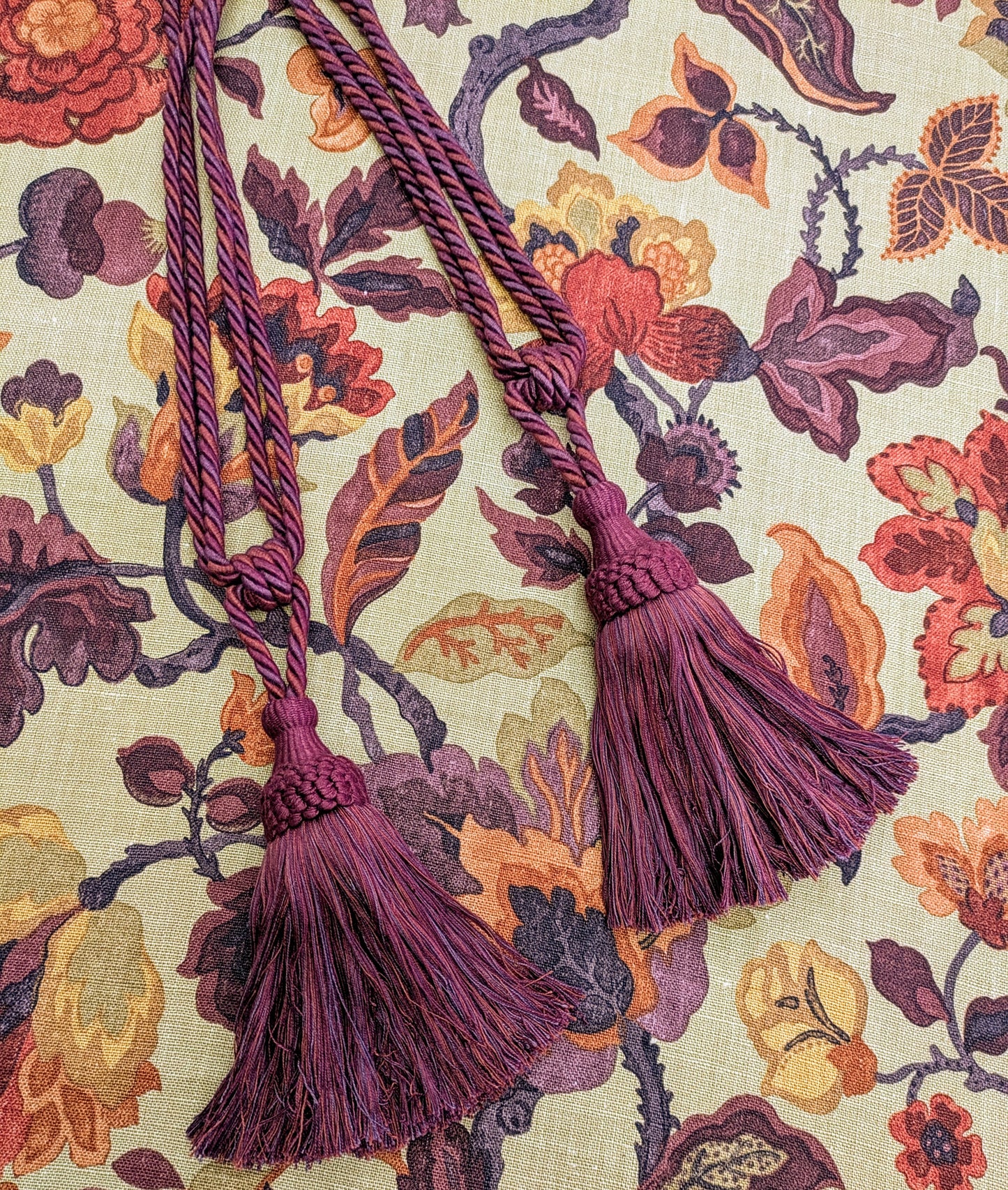 Plum & Copper Colour Tiebacks / Curtain Tiebacks / Tassel Tiebacks