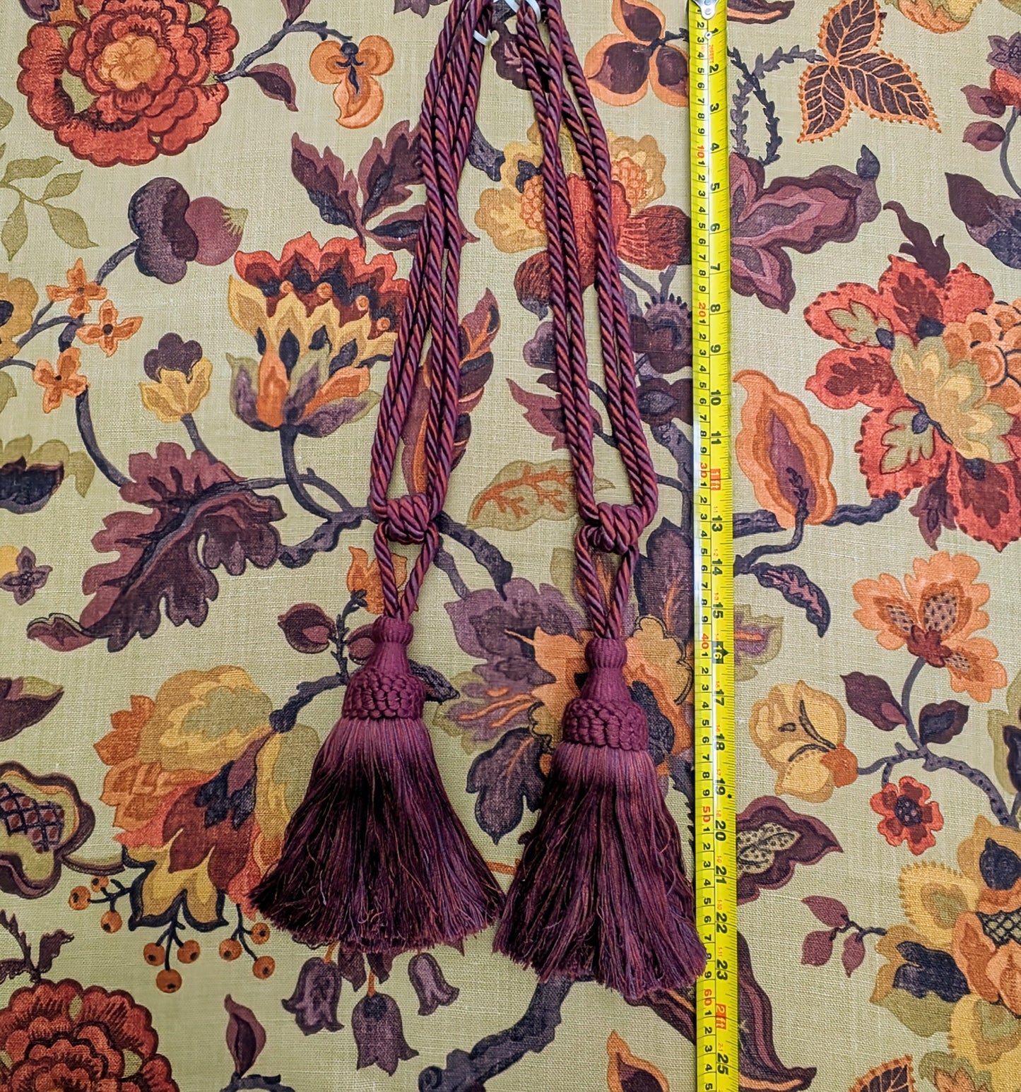 Plum & Copper Colour Tiebacks / Curtain Tiebacks / Tassel Tiebacks
