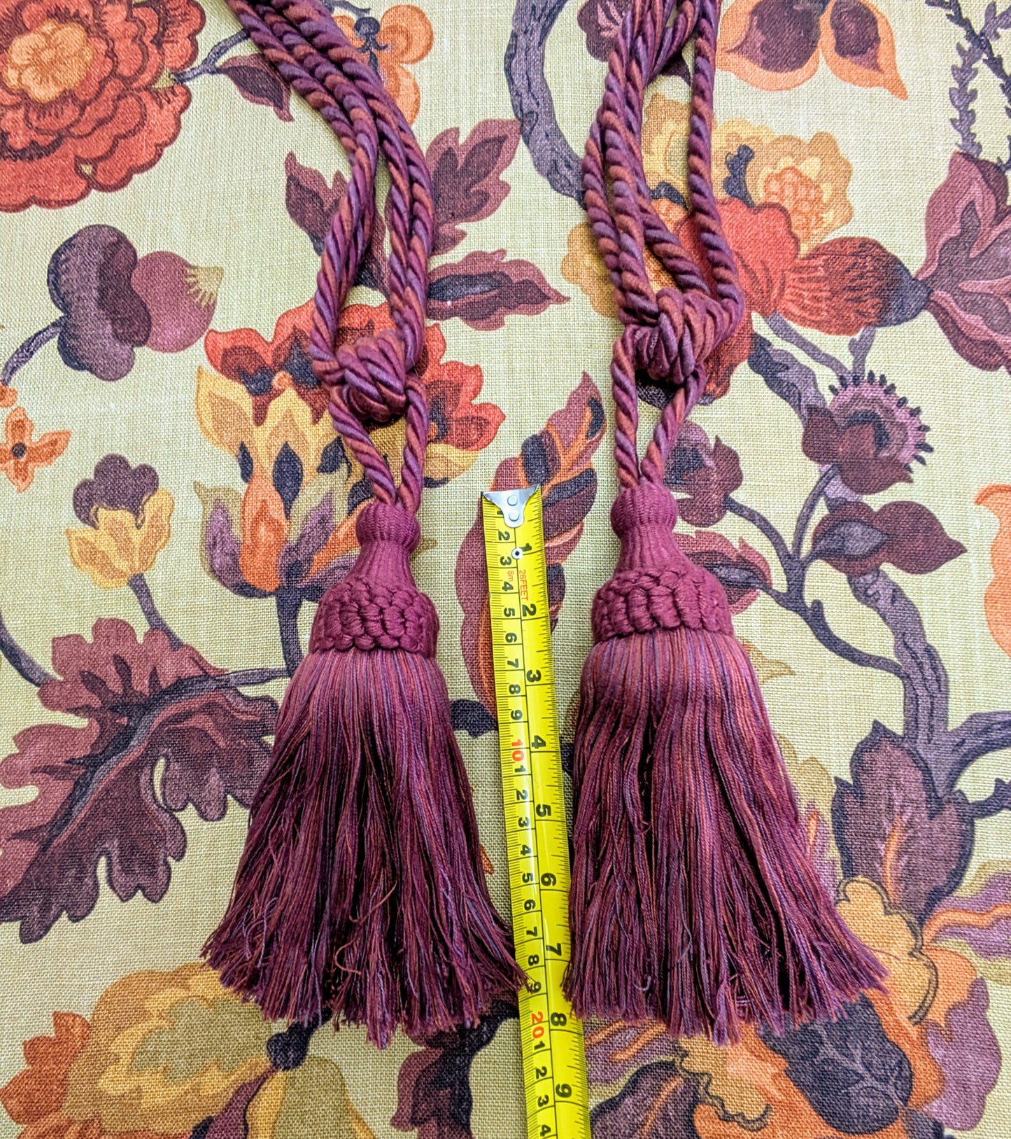 Plum & Copper Colour Tiebacks / Curtain Tiebacks / Tassel Tiebacks