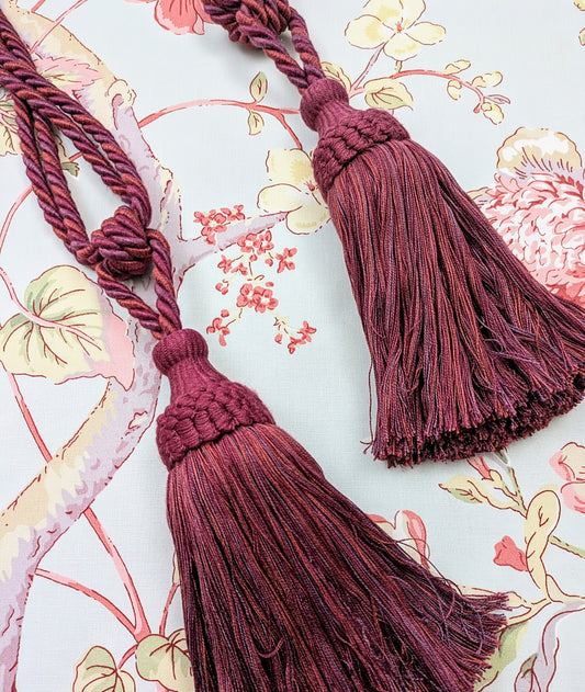 Plum & Copper Colour Tiebacks / Curtain Tiebacks / Tassel Tiebacks