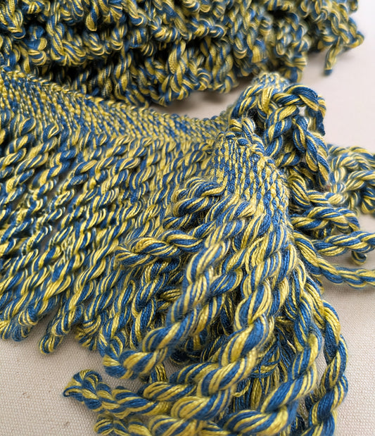 Teal & Lemon Bullion fringe / Fringe Trim / Upholstery Trim / Soft Furnishing Trim