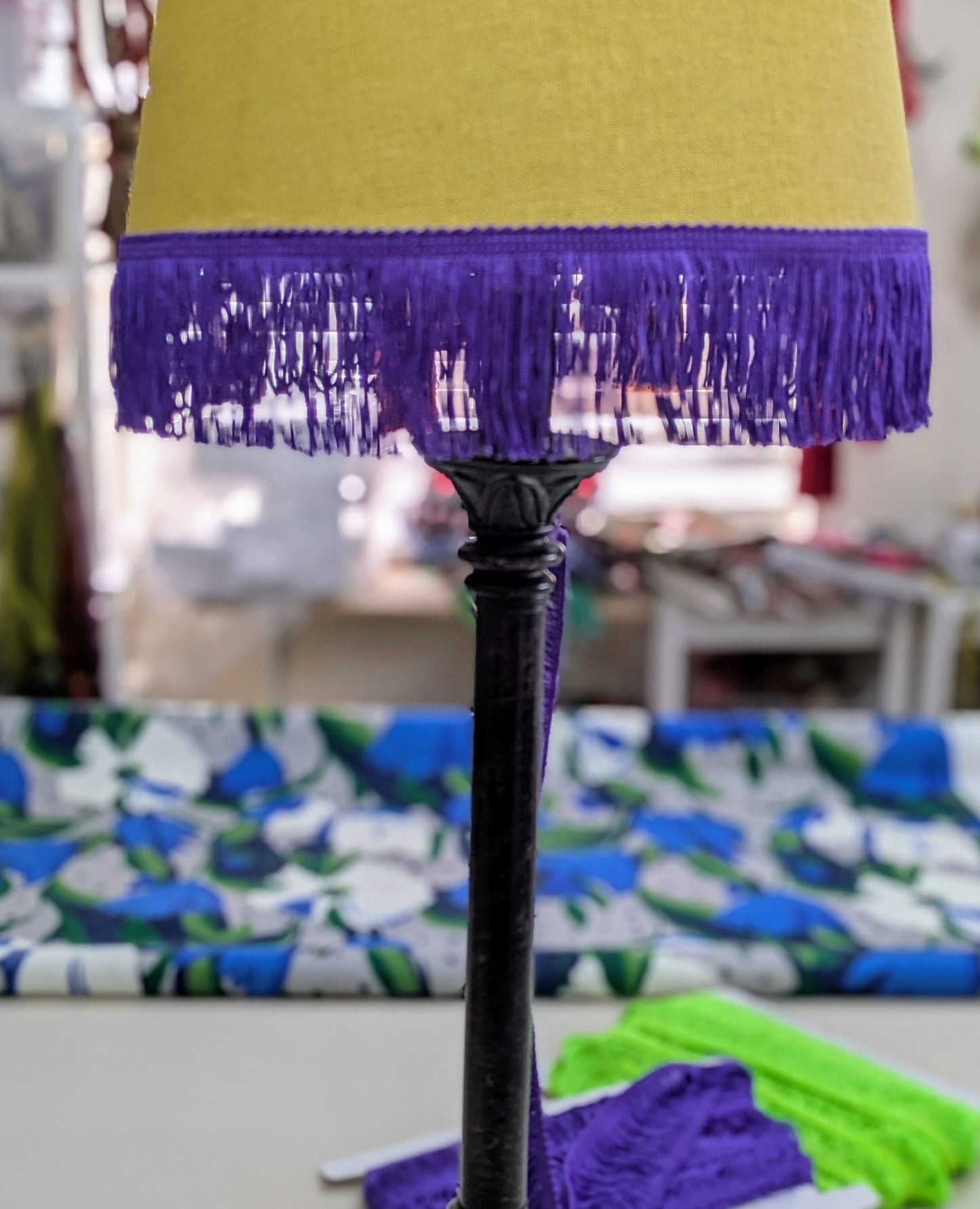 Acid Green Lampshade trim / Soft Furnishing trim / Upholstery trim