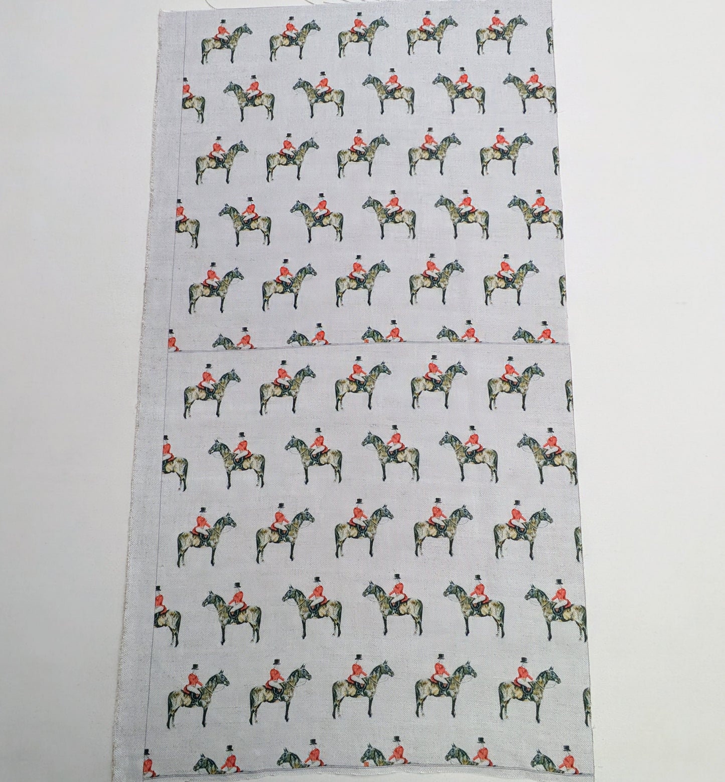 Horse & Rider Cushion Cover Panels for DIY Sewing Project - 2 panels