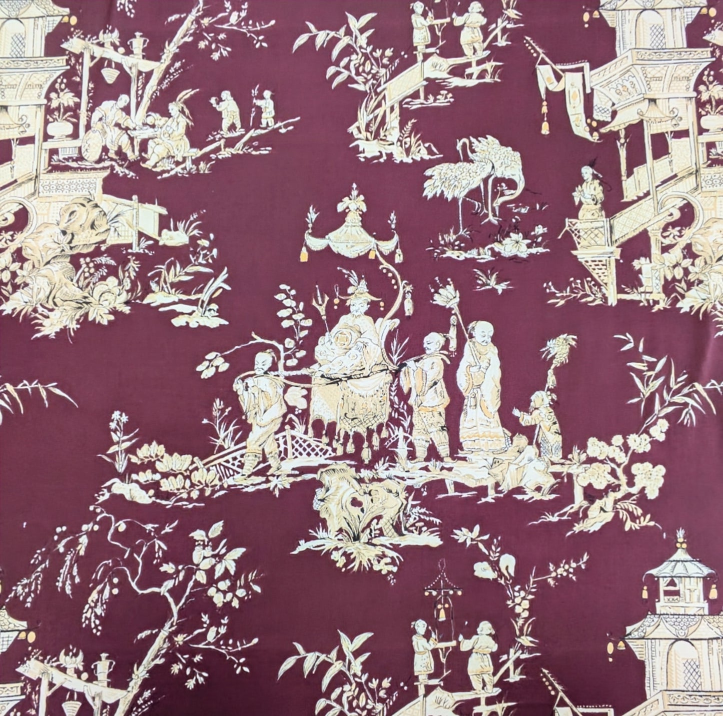 Discontinued Romo Tea House - Oriental Toile - 1.45m Remnant