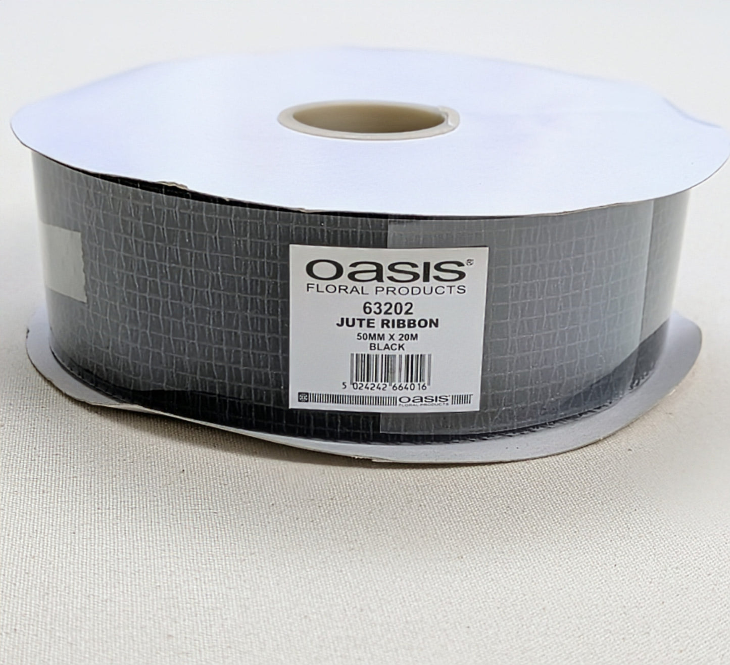 Black Jute Ribbon - 20m Roll - Floral use/ Wreath making/ Crafts/Halloween