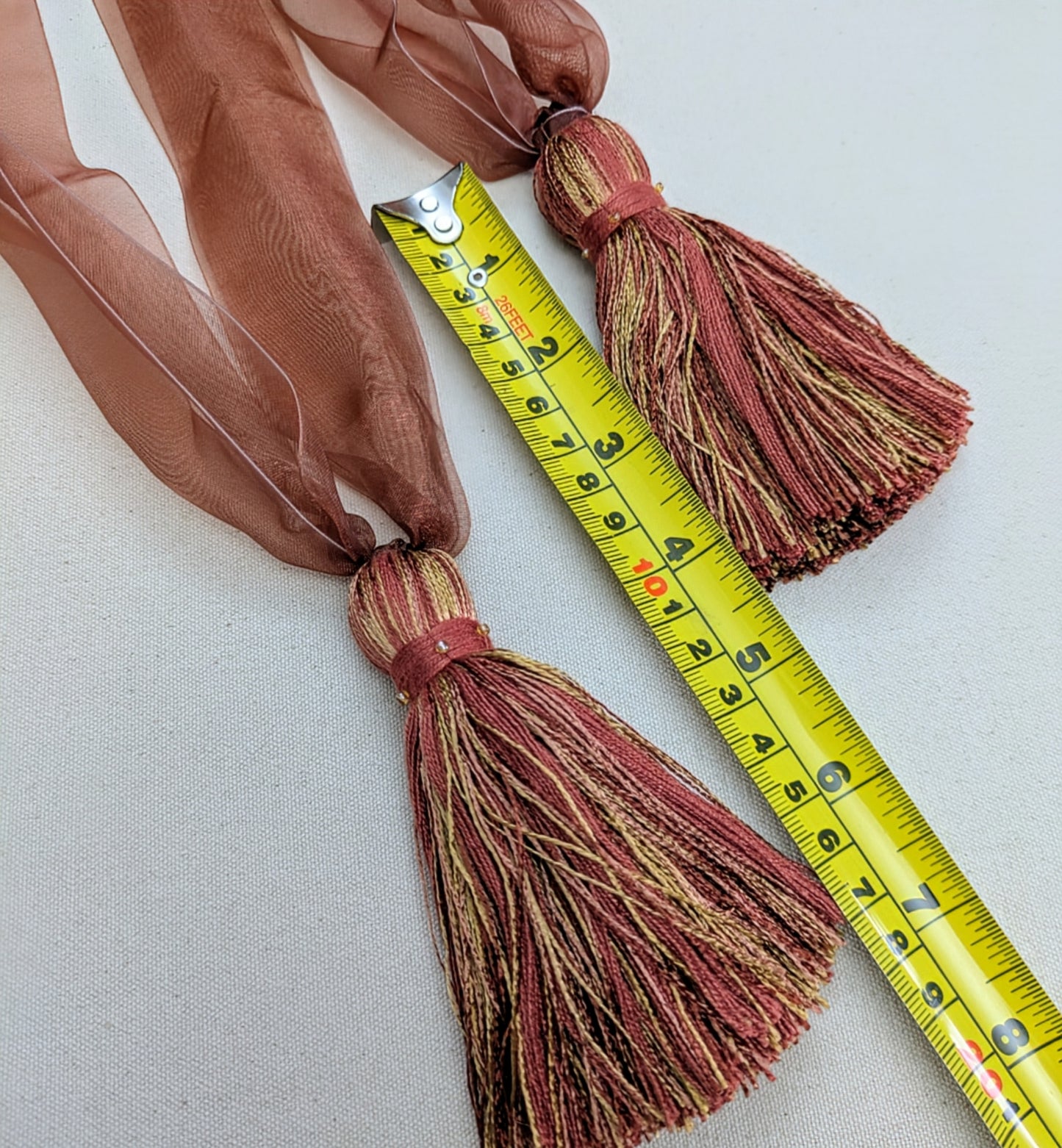 Rust & Gold Organza Tiebacks