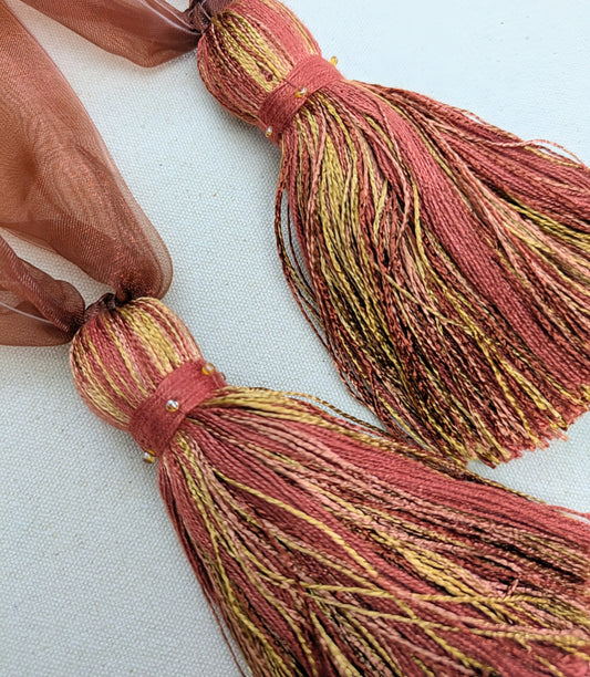 Rust & Gold Organza Tiebacks