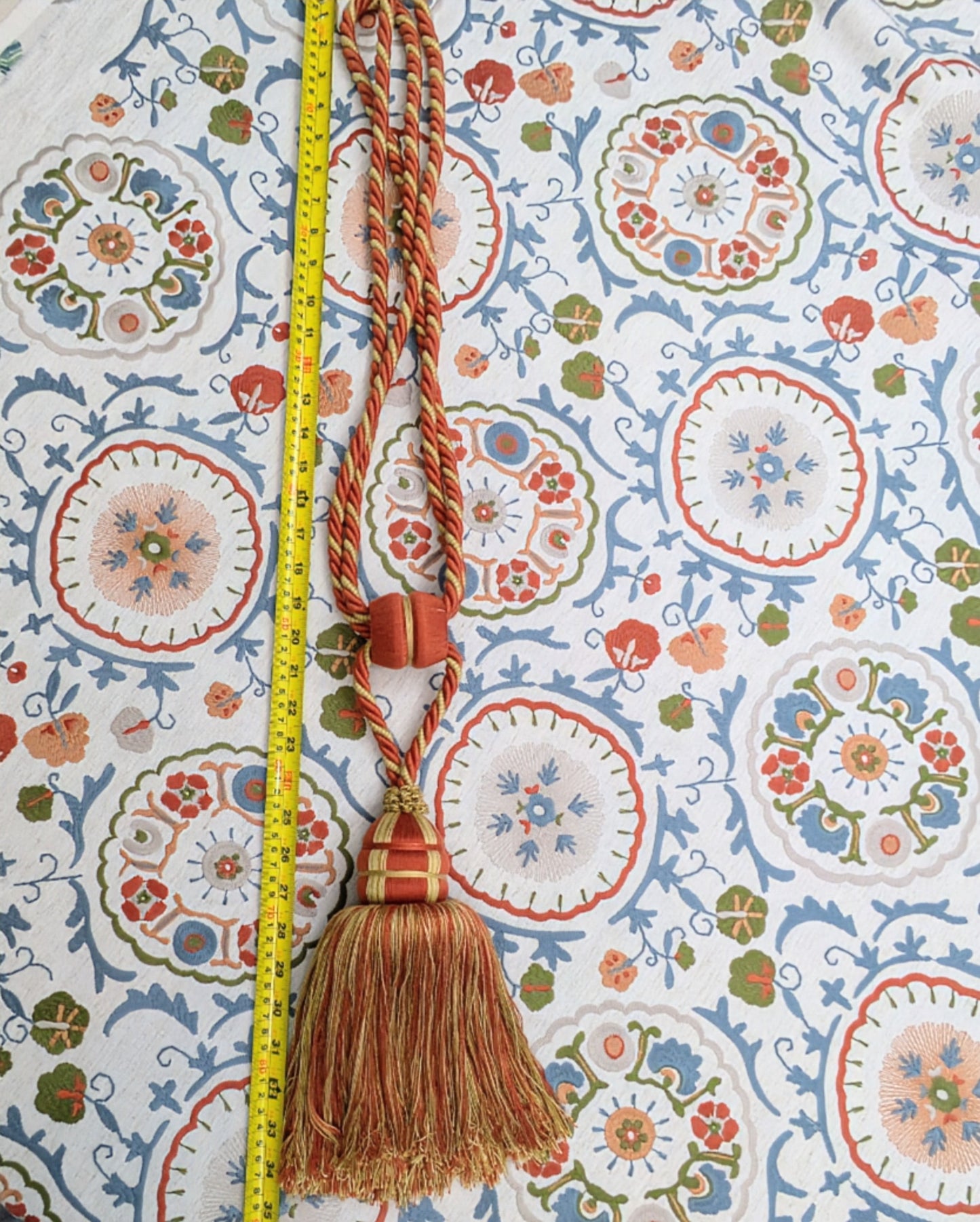 Copper Orange & Gold Tieback / Door Curtain Tieback / Curtain Tieback