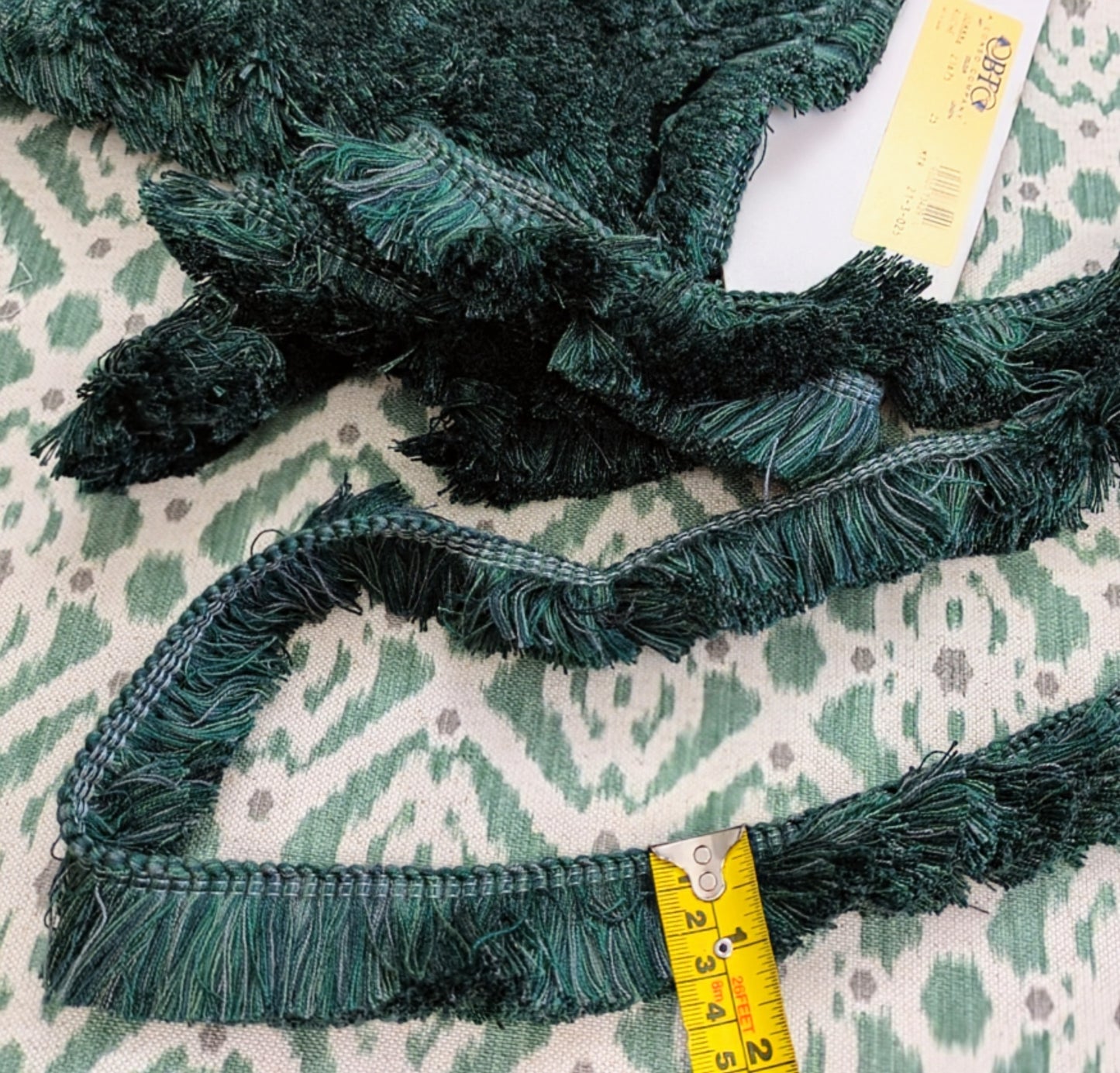 Dark Green Ruche Fringe for Cushions, Soft Furnishings & Upholstery