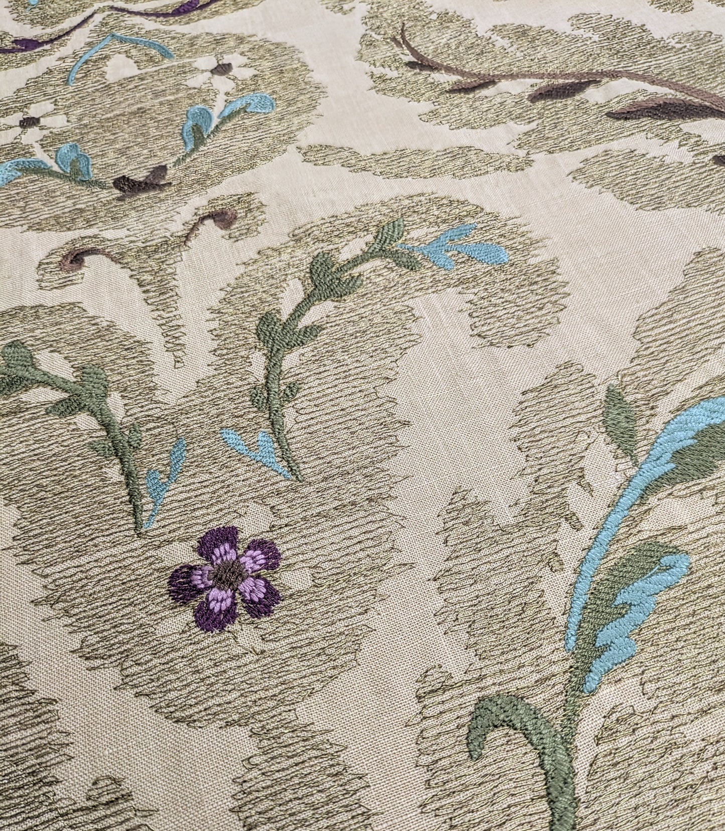 Brocatello by Zoffany - Embroidered Fabric - 1.27m Remnant
