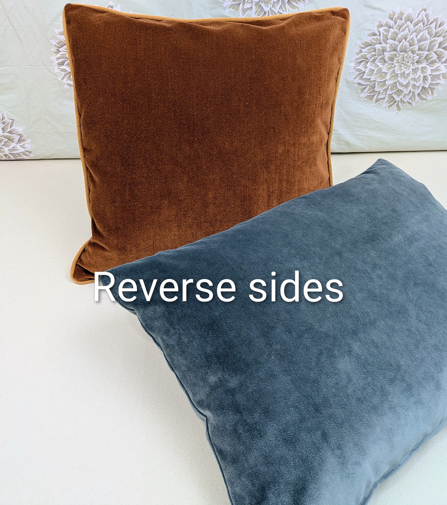 Velvet Cushions in Versailles Grand by Cole & Son