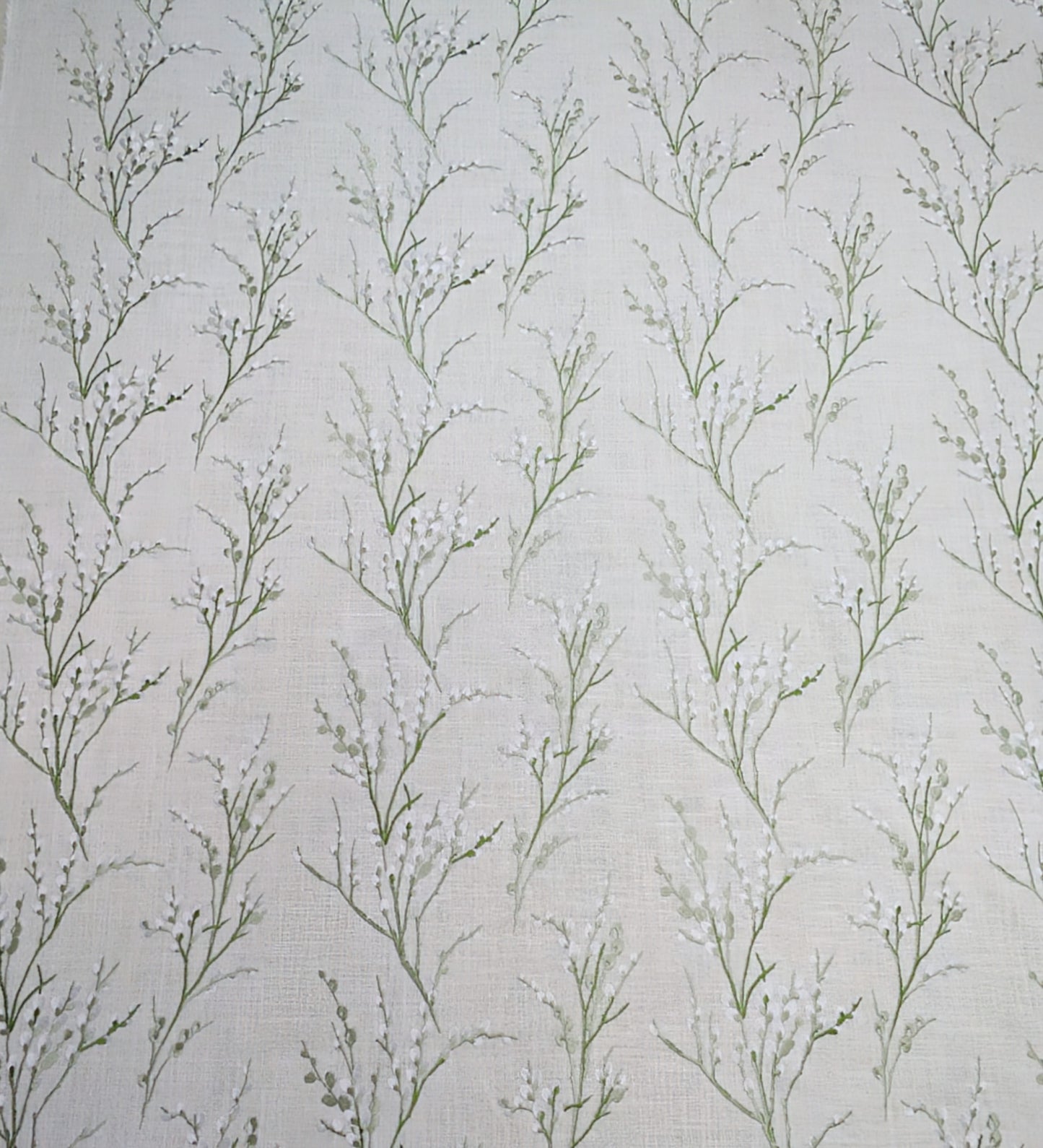 Laura Ashley - Pussy Willow - Embroidered Fabric