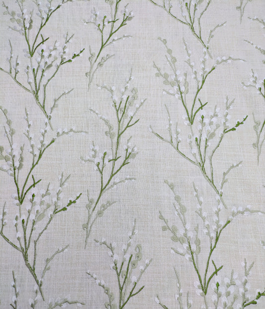 Laura Ashley - Pussy Willow - Embroidered Fabric