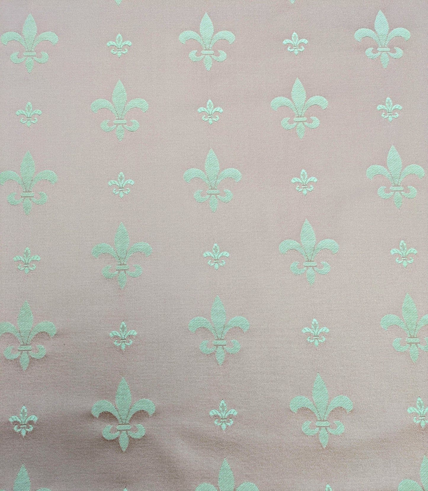 Discontinued, Pink & Cream Fleur de Lys Upholstery / Curtain Fabric