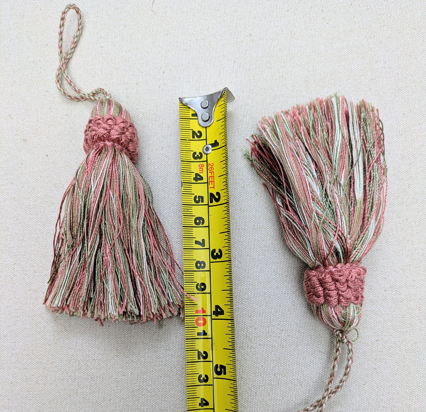 Pink & Green Cushion Tassels, Key Tassels, Decorative Tassels