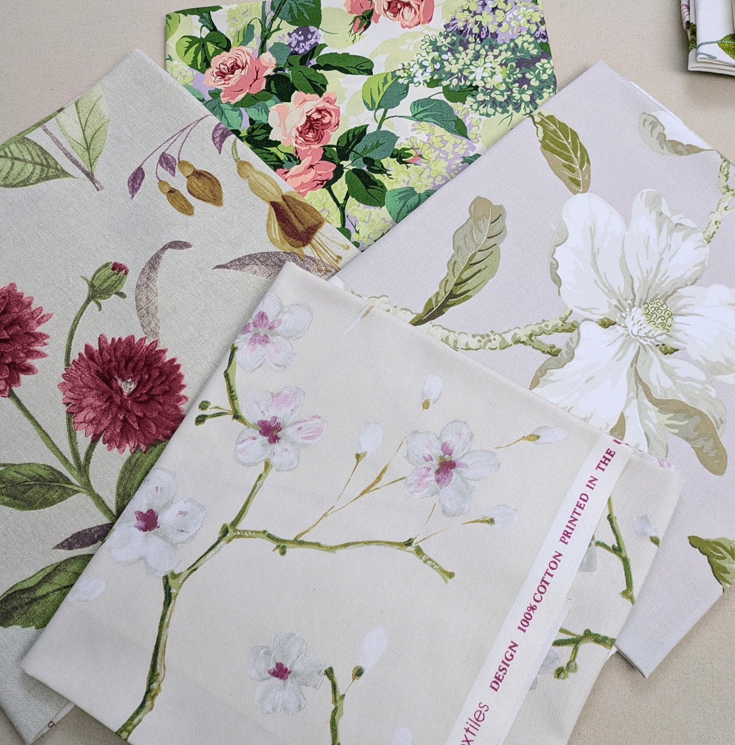 8 metres - Remnant Bundle - 10 Fabrics ideal for Cushion Making, Crafts etc..