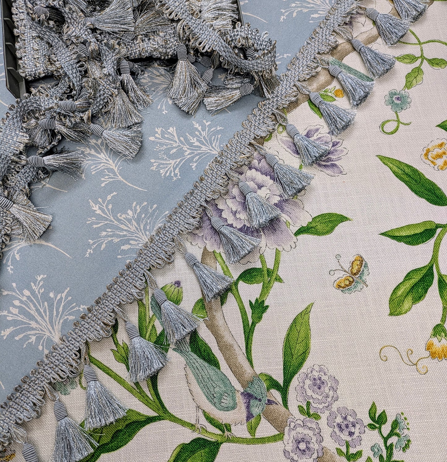 Ice Blue Tassel Fringe / Trimming for Cushions & Upholstery