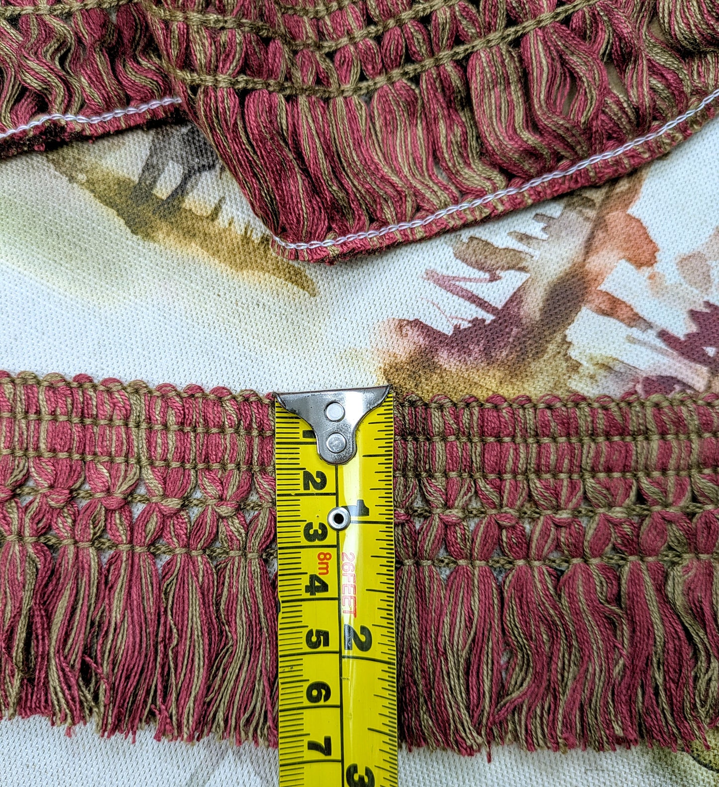 Plum & Coffee Colour Tassel Fringe / Soft Furnishing Trim / Upholstery Trim